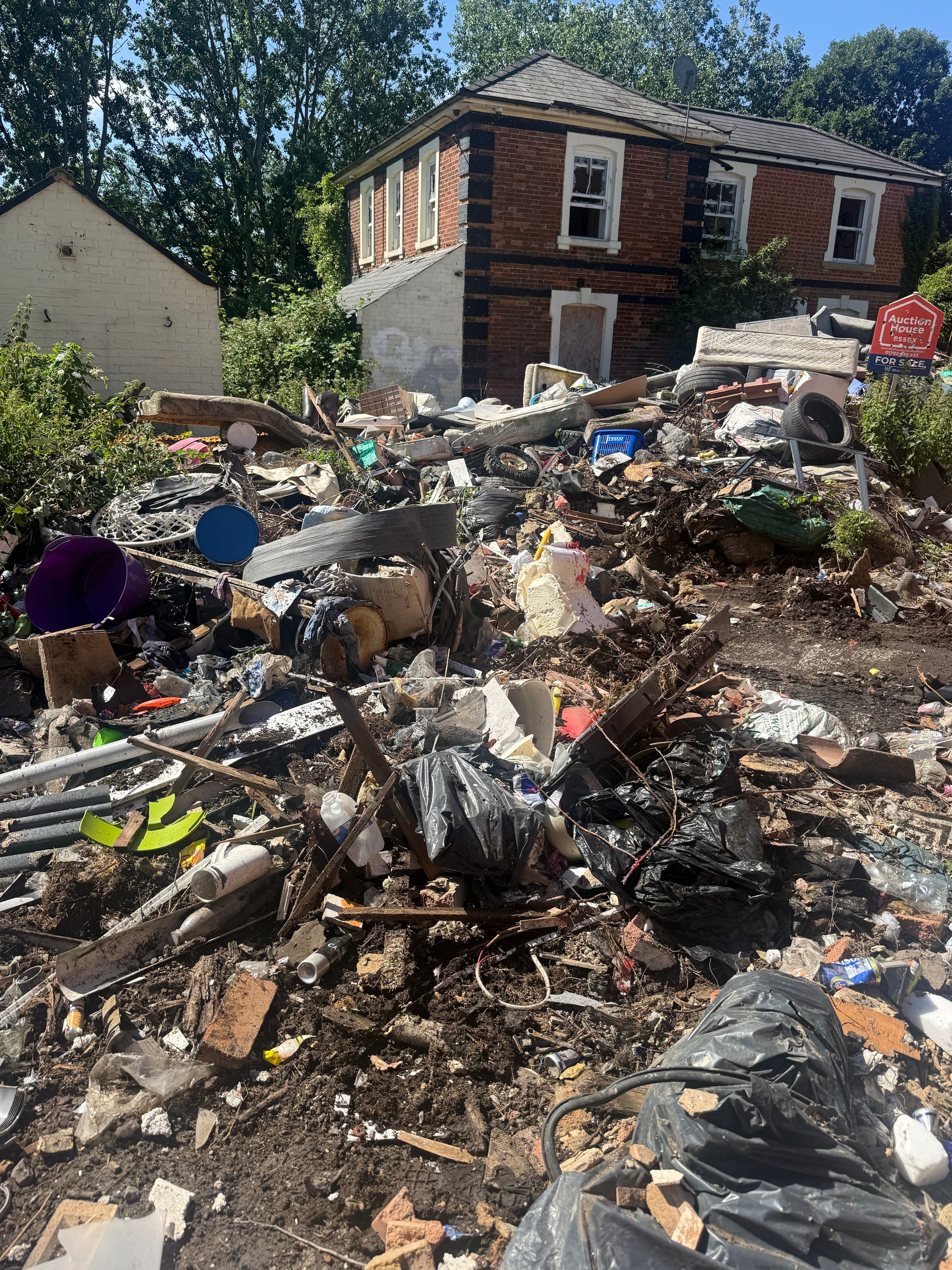 Fly-Tipped Waste from Former Felsted Railway Station