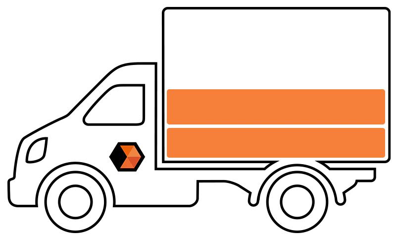 public-store-products-van-and-man-one-half-truck